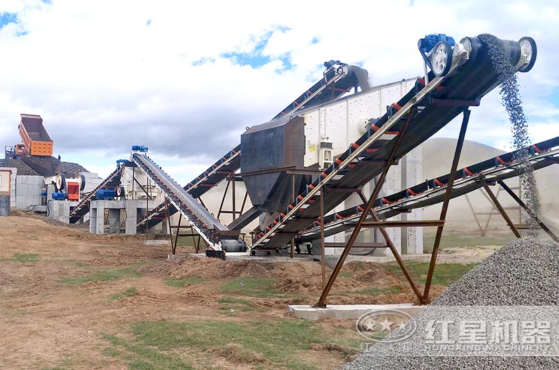 機制砂生產現(xiàn)場